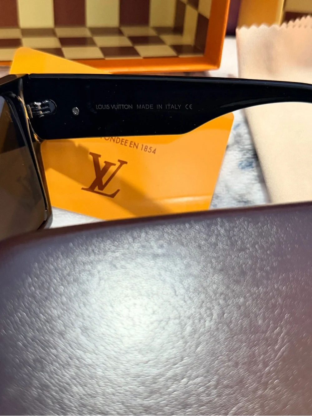 Louis Vuitton Black Oversized Square Sunglasses